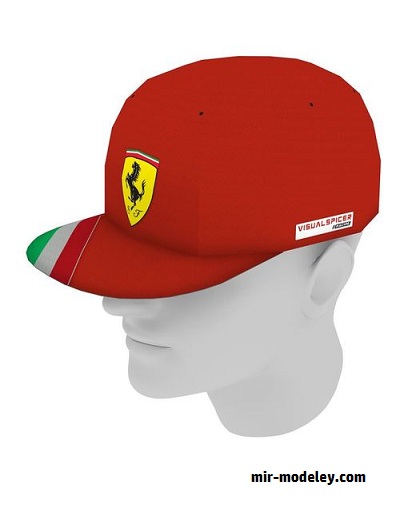 №18768 - Бейсболка Ferrari F1 (Taras Lesko) из бумаги