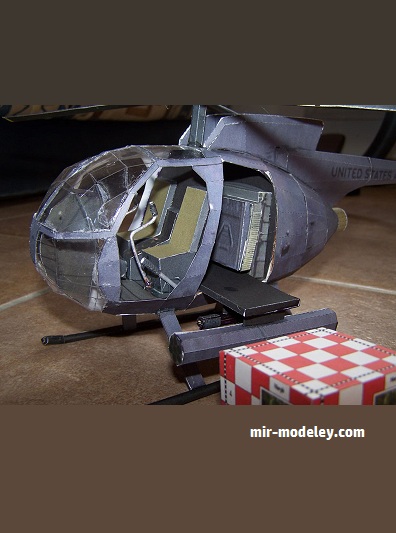 №18831 - MH-6 Little Bird (Clever PaperModel) из бумаги