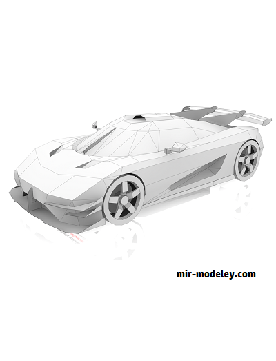 №18775 - Koenigsegg One Ghost (Taras Lesko) из бумаги