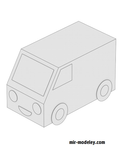 №18777 - Lil cars white (Taras Lesko) из бумаги