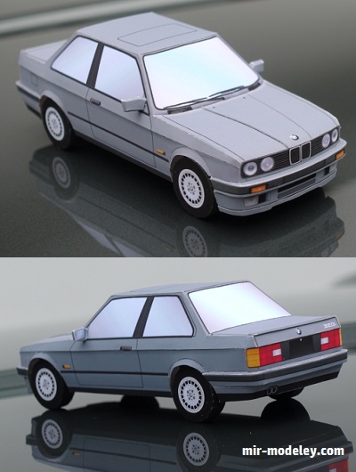 №18917 - Легковой автомобиль BMW 320i E30 (PACAROOM) из бумаги