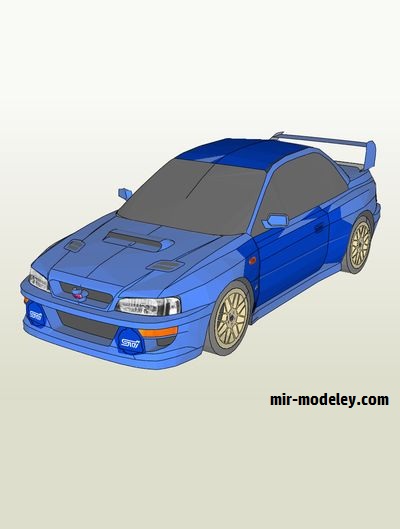 №18937 - Легковой автомобиль Subaru STI 22B (Thomas Truong‎) из бумаги