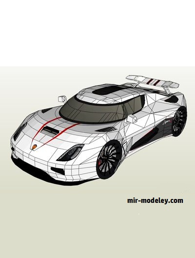 №18960 - Легковой автомобиль Koenigsegg Agera R Titan (Aryan Shastri) из бумаги