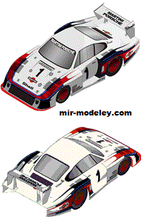 №19013 - Спортивный автомобиль Porsche 935/78 (Oniya) из бумаги