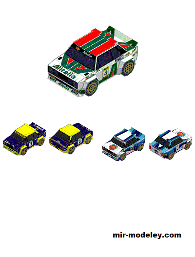 №18978 - Спортивный автомобиль FIAT 131 ABARTH (Oniya) из бумаги