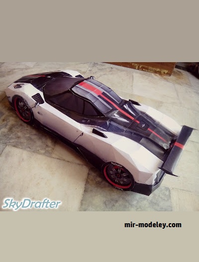 №18964 - Легковой автомобиль Pagani Zonda (Aryan Shastri) из бумаги