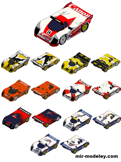 №19014 - Спортивный автомобиль Porsche 956 (Oniya) из бумаги