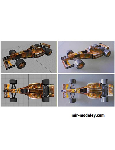 №18969 - Болид F1 celebrating car (TeoDom) из бумаги