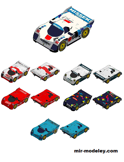 №19016 - Спортивный автомобиль Porsche 962 (Oniya) из бумаги