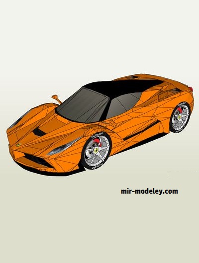 №18961 - Легковой автомобиль Ferrari LaFerrari: Nemo, Velvet, Paeanoea (Aryan Shastri) из бумаги
