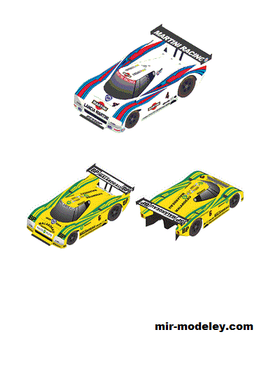 №18997 - Спортивный автомобиль Lancia LC2 (Oniya) из бумаги