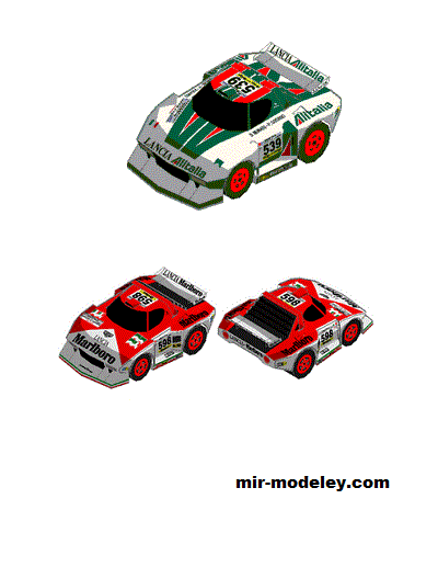 №18994 - Спортивный автомобиль Lancia Stratos Turbo (Oniya) из бумаги