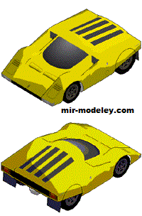 №18976 - Легковой автомобиль Ferrari 512S (Oniya) из бумаги