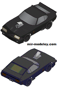 №19027 - Легковой автомобиль Mad Max: V8 Interceptor (Oniya) из бумаги