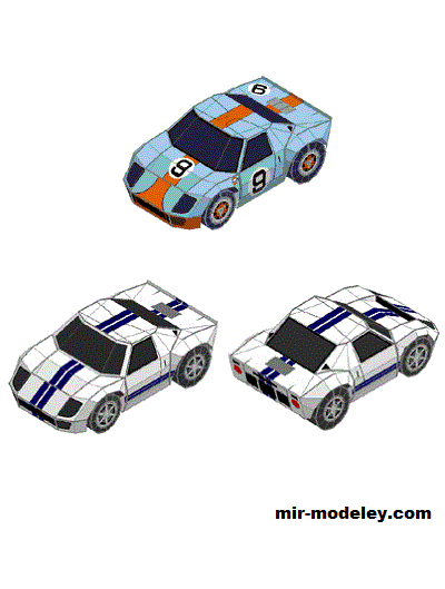 №18980 - Легковой автомобиль Ford GT40 (Oniya) из бумаги