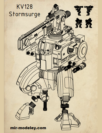 №19070 - KV128 Stormsurge (Games Workshop) из бумаги