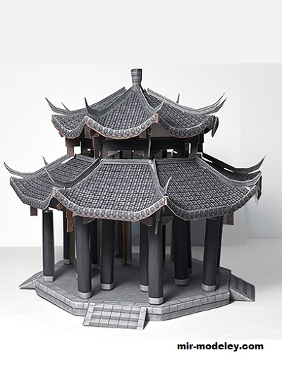 №19065 - Chinese Pavilion 3 (Kacanonon) из бумаги