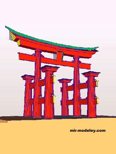 №19106 - Itsukushima Shrine (Neddo) из бумаги