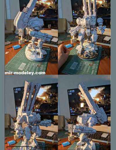 №19071 - KX139 Ta'unar Supremacy Armour (Games Workshop) из бумаги
