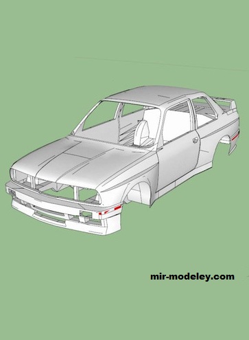№19117 - BMW M3 E30 (Кузов) [Silver & Vidim1991] из бумаги
