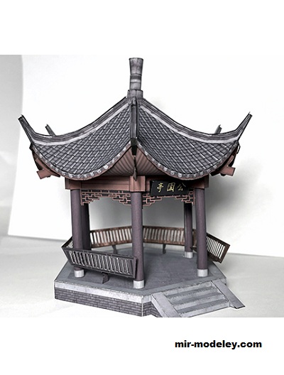 №19066 - Chinese Pavilion 1 (Kacanonon) из бумаги