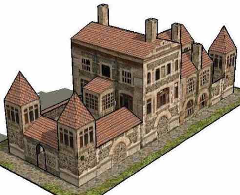 №19094 - Ancient Roman Villa Paper Model (Papermau) из бумаги