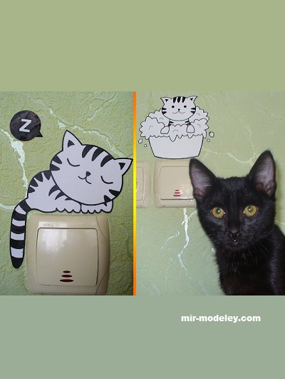 №19252 - Коты / Cats Stickers (MooNFishr) из бумаги