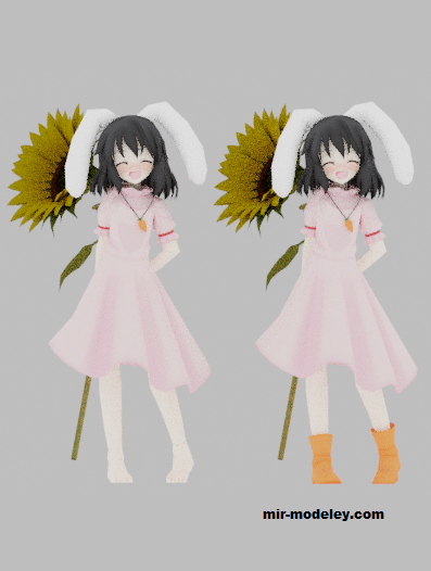 №19201 - Tewi Inaba (RageBurster) из бумаги