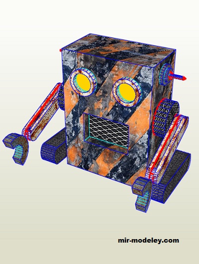 №19163 - Индустриальный робот / Industrial Robo (szigetiart) из бумаги