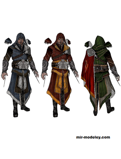 №19257 - Альтаир и Эцио - текстуры / Altair and Ezio - textures (MooNFishr) из бумаги