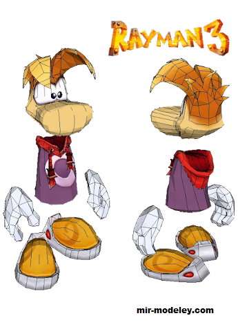 №19254 - Rayman 3 / Рэйман 3 (MooNFishr) из бумаги