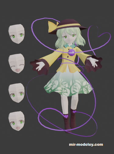 №19207 - Koishi Komeiji (RageBurster) из бумаги