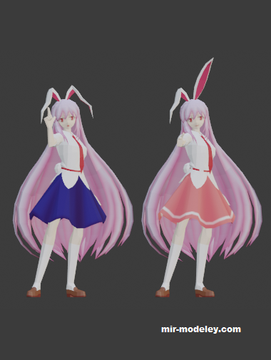 №19202 - Reisen Udongein Inaba (RageBurster) из бумаги