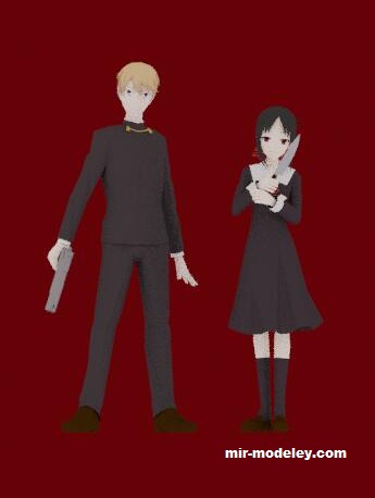 №19199 - Shirogane Kaguya (RageBurster) из бумаги