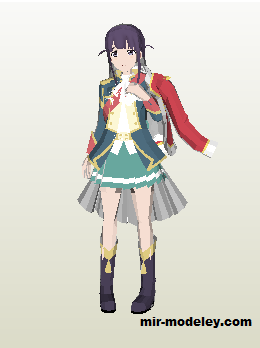 №19220 - Mahiru Tsuyuzaki (RageBurster) из бумаги