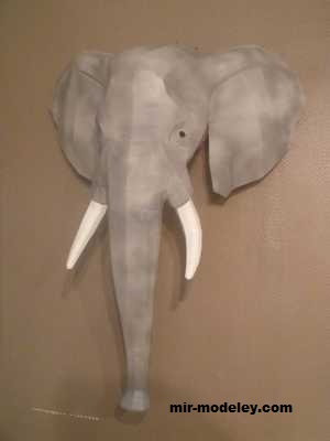 №19358 - Elephant head wall hanging (dhal021) из бумаги