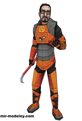 №19303 - Гордон Фримен v2 / Gordon Freeman v2 (MooNFishr) из бумаги