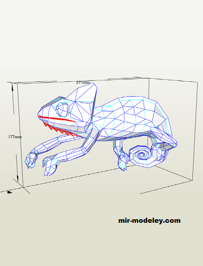 №19343 - Chameleon (zxc6713) из бумаги