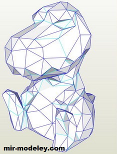 №19354 - Low Poly T-rex (Longbow) из бумаги