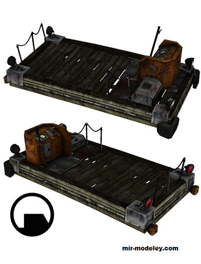 №19274 - Вагонетка / Freight Tram (MooNFishr) из бумаги