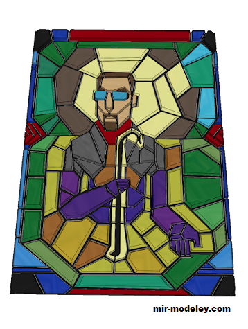 №19295 - Мозайка Гордон Фримен / Gordon Freeman mosaic (MooNFishr) из бумаги
