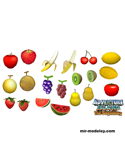 №19259 - Фрукты и овощи / Fruits and vegetables (MooNFishr) из бумаги
