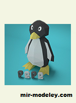 №19323 - Пингвин / PINGUINO (pepe) из бумаги