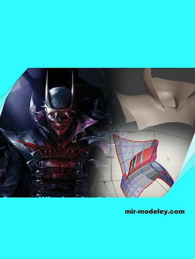 №19330 - Batman Who Laughs Collar (DCinhalen Comics) из бумаги