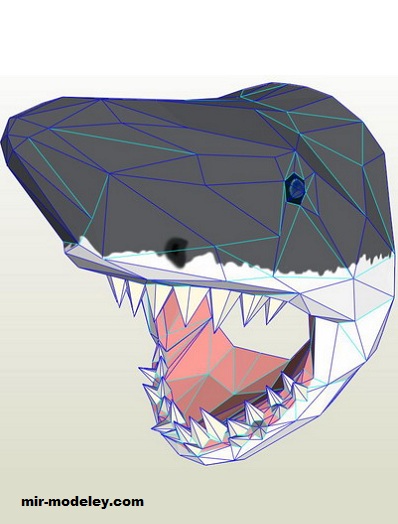 №19346 - Shark head (Longbow) из бумаги