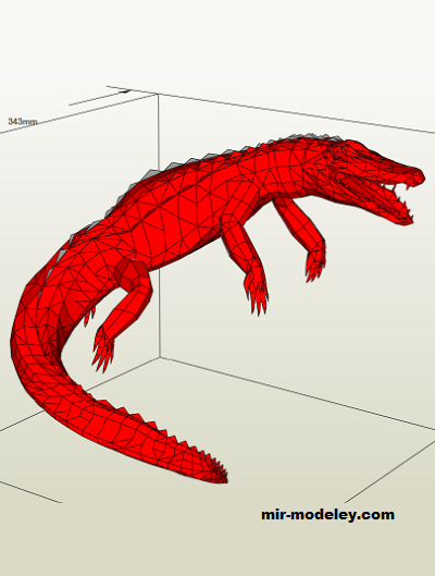 №19339 - Crocodile (zxc6713) из бумаги