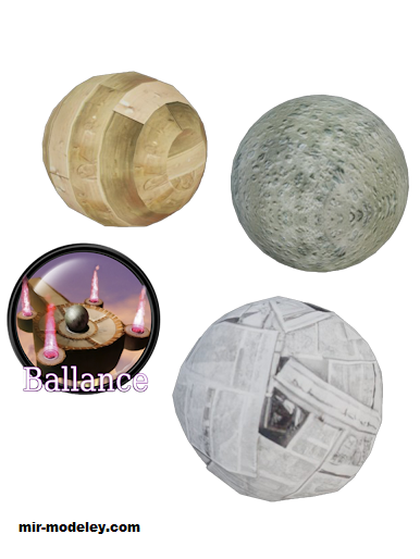 №19306 - Шары: деревянный, каменный, бумажный / Balls: Wooden, Stone, Paper (MooNFishr) из бумаги