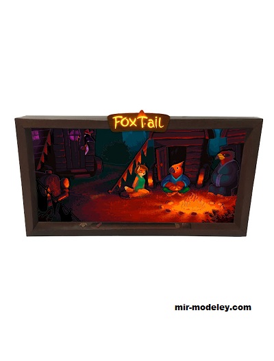 №19280 - Лагерь музыкантов / Camp of musicians Diorama (MooNFishr) из бумаги