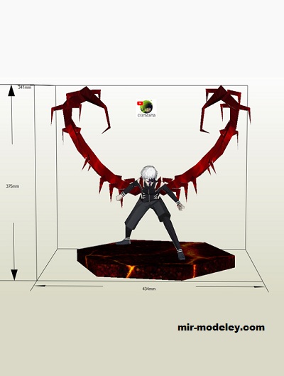 №19453 - Кен Канеки / Ken Kaneki (craft tama) из бумаги