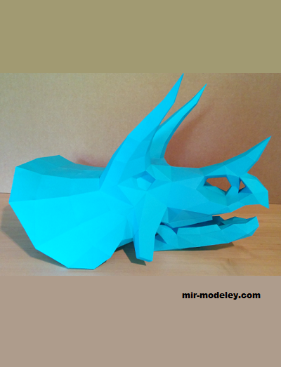 №19364 - Triceratops Skull (Gedelgo) из бумаги